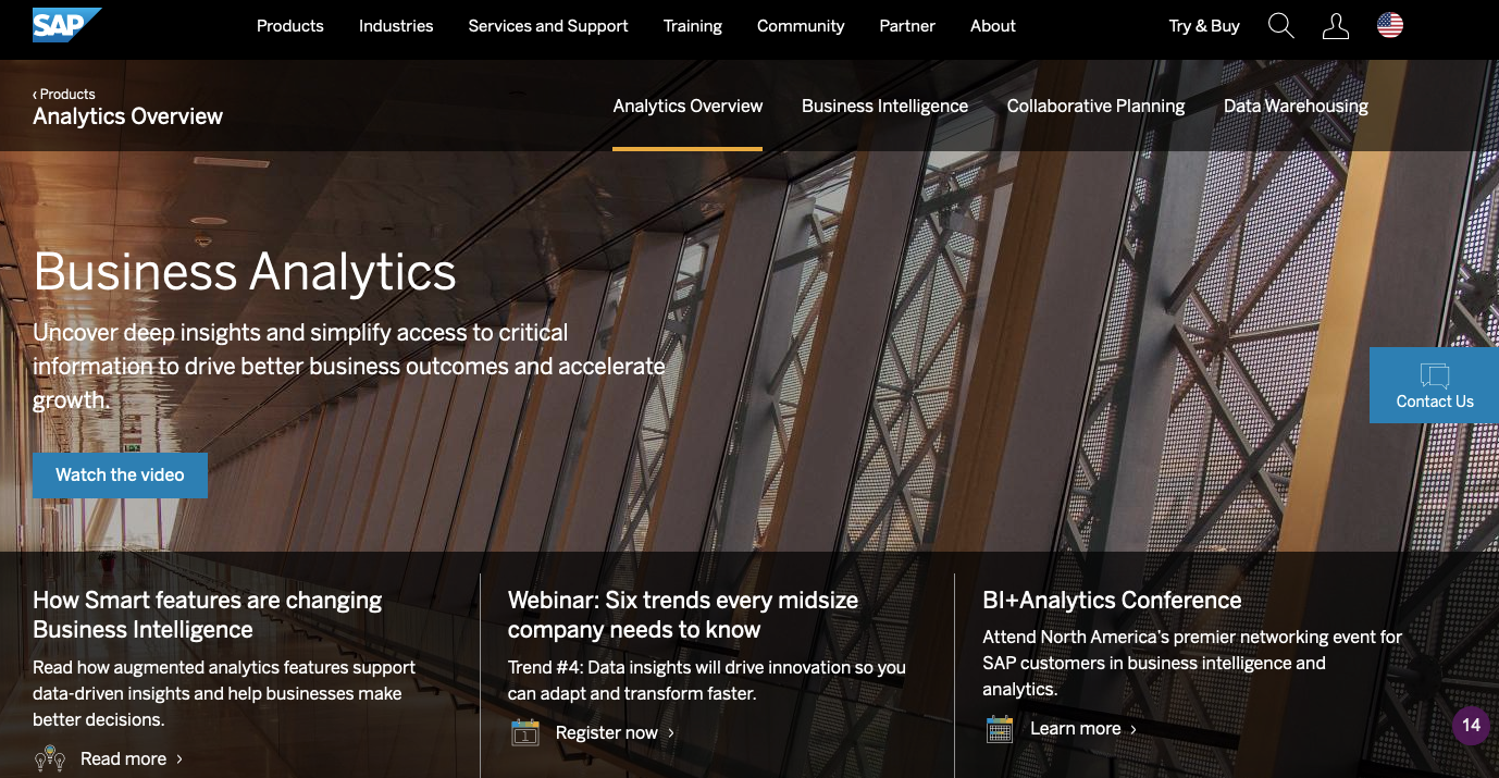 Klipfolio Alternatives: SAP Business Analytics