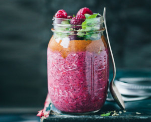 Green Kitchen Stories’ Berry Chia Pudding With Hazelnuts + Mint