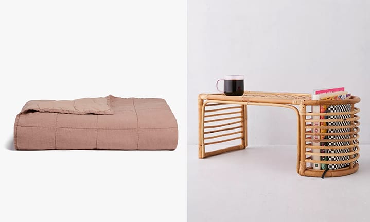quilt guest room bed tray
